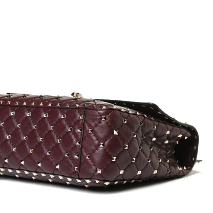 Valentino Garavani Nappa Large Rockstud Spike Shoulder Bag Rubin 7 of 14