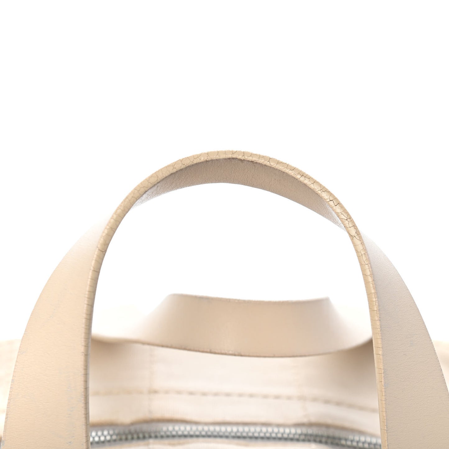 Canvas Square Stitched CC Tote Bag Beige