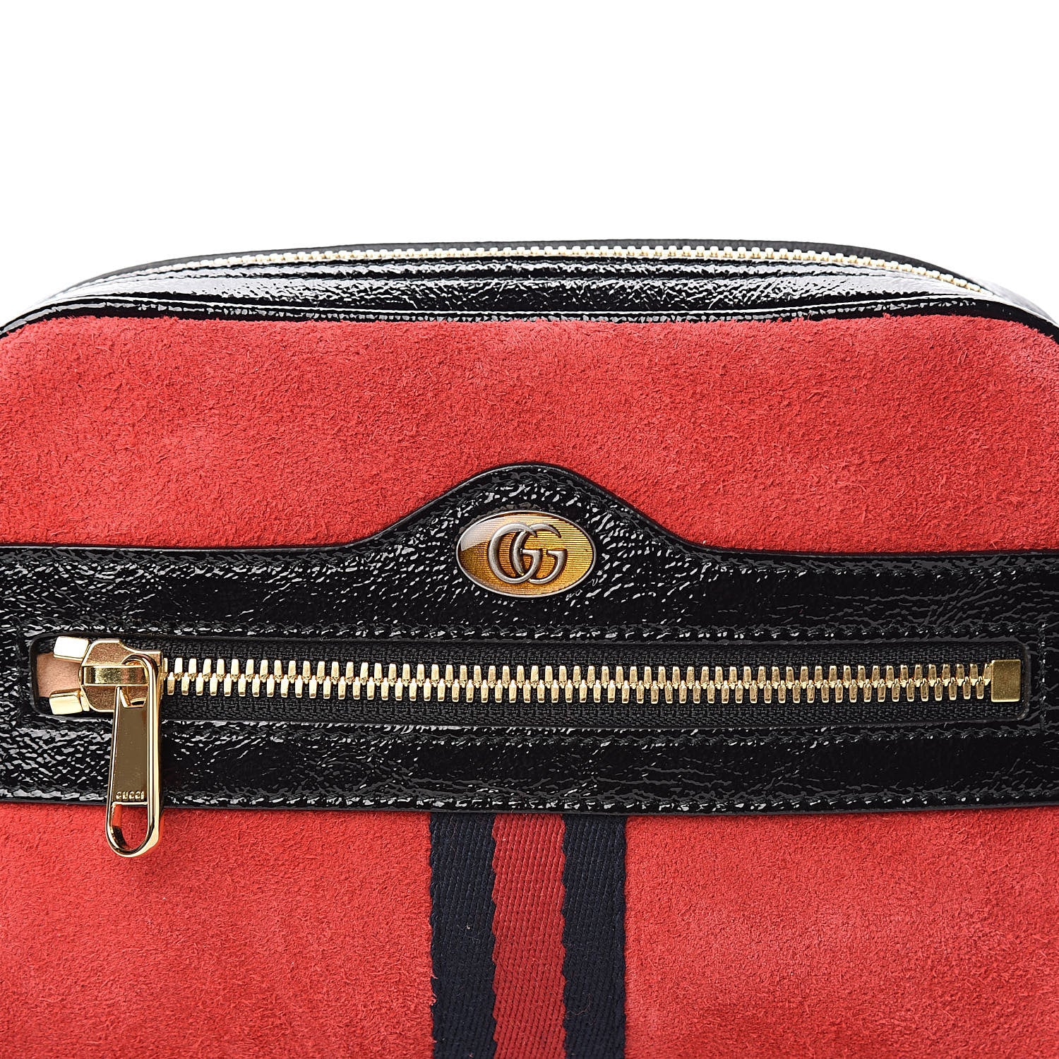 Gucci Suede Small Ophidia Belt Bag 85 34 Hibiscus Red 10 of 10