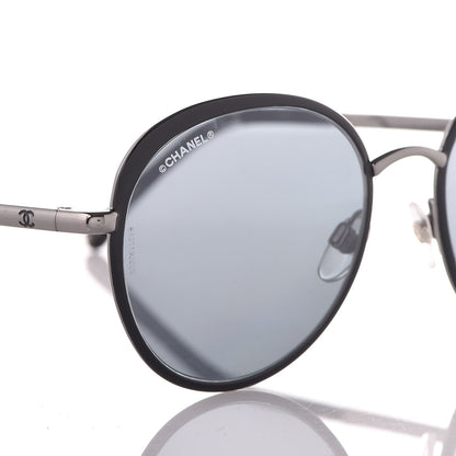 Chanel Round Spring Sunglasses 4206 Black Silver 5 of 8