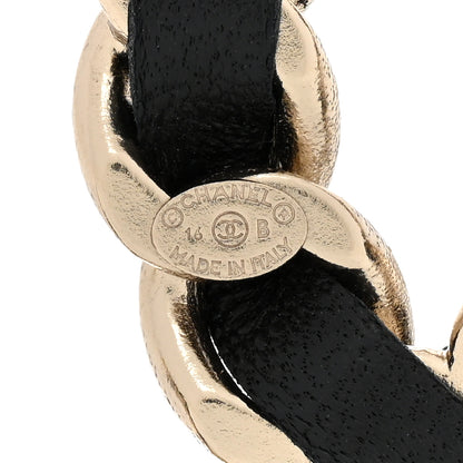 Chanel Lambskin Chain CC Brooch Black Gold 4 of 4