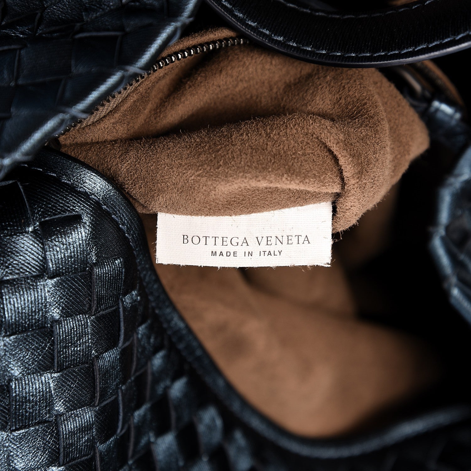 Bottega Veneta Metallic Grosgrain Intrecciato Medium A Shape Seamless Tote Blue 7 of 9