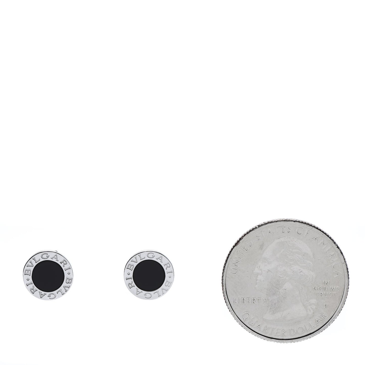 18K White Gold Black Onyx BVLGARI BVLGARI Stud Earrings