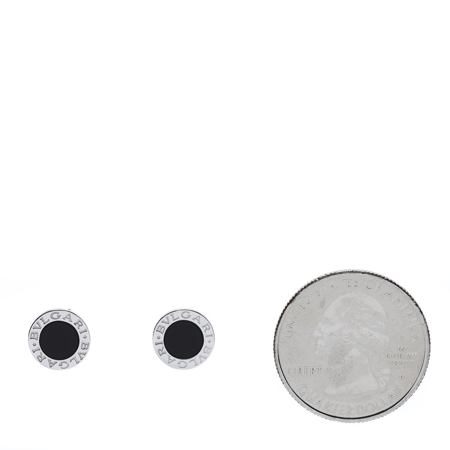 Bulgari 18K White Gold Black Onyx BVLGARI BVLGARI Stud Earrings 3 of 10