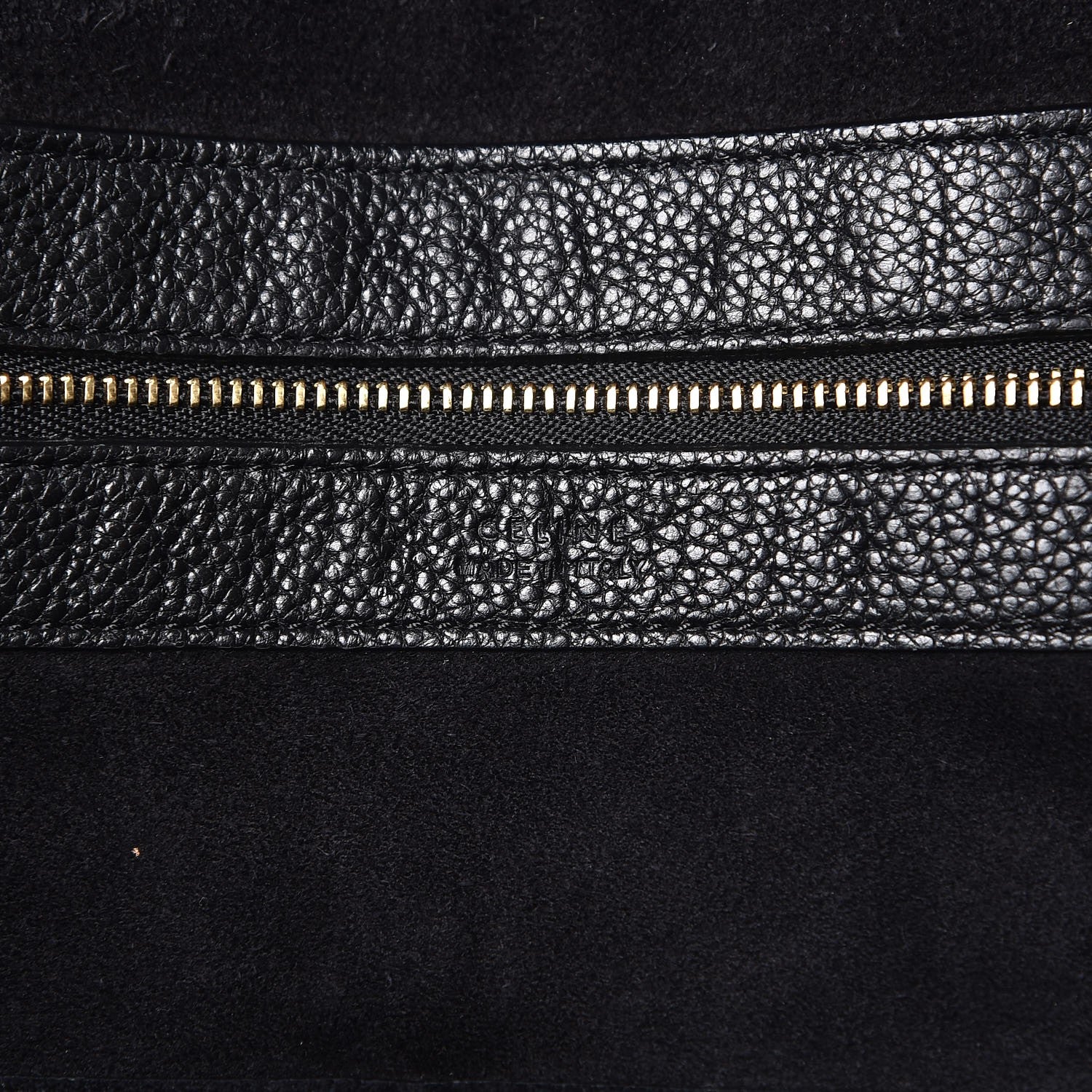 Celine Soft Grained Calfskin Medium Belt Cabas Phantom Black 7 of 10
