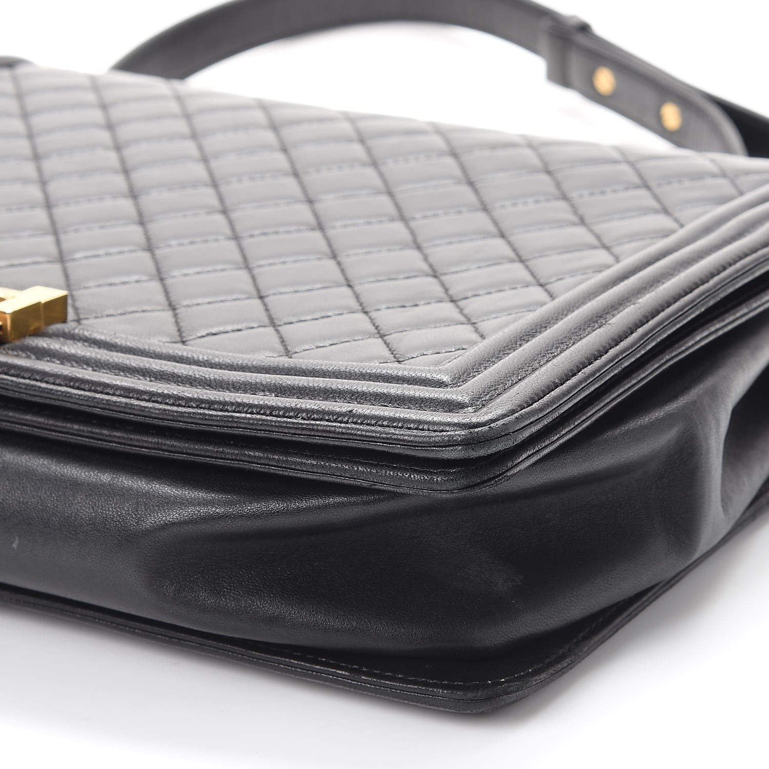 Chanel Lambskin Quilted Large Boy Flap Black 10 of 14