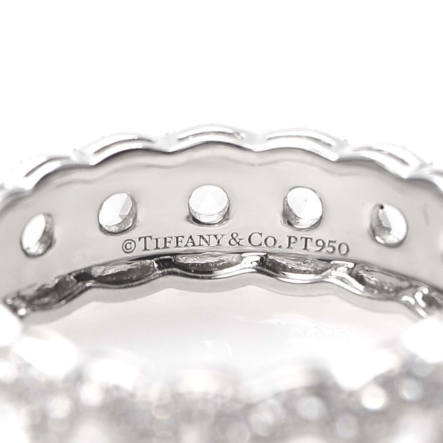 Tiffany Platinum Diamond 1.76ctw Cobblestone Ring 56 7.5 4 of 4