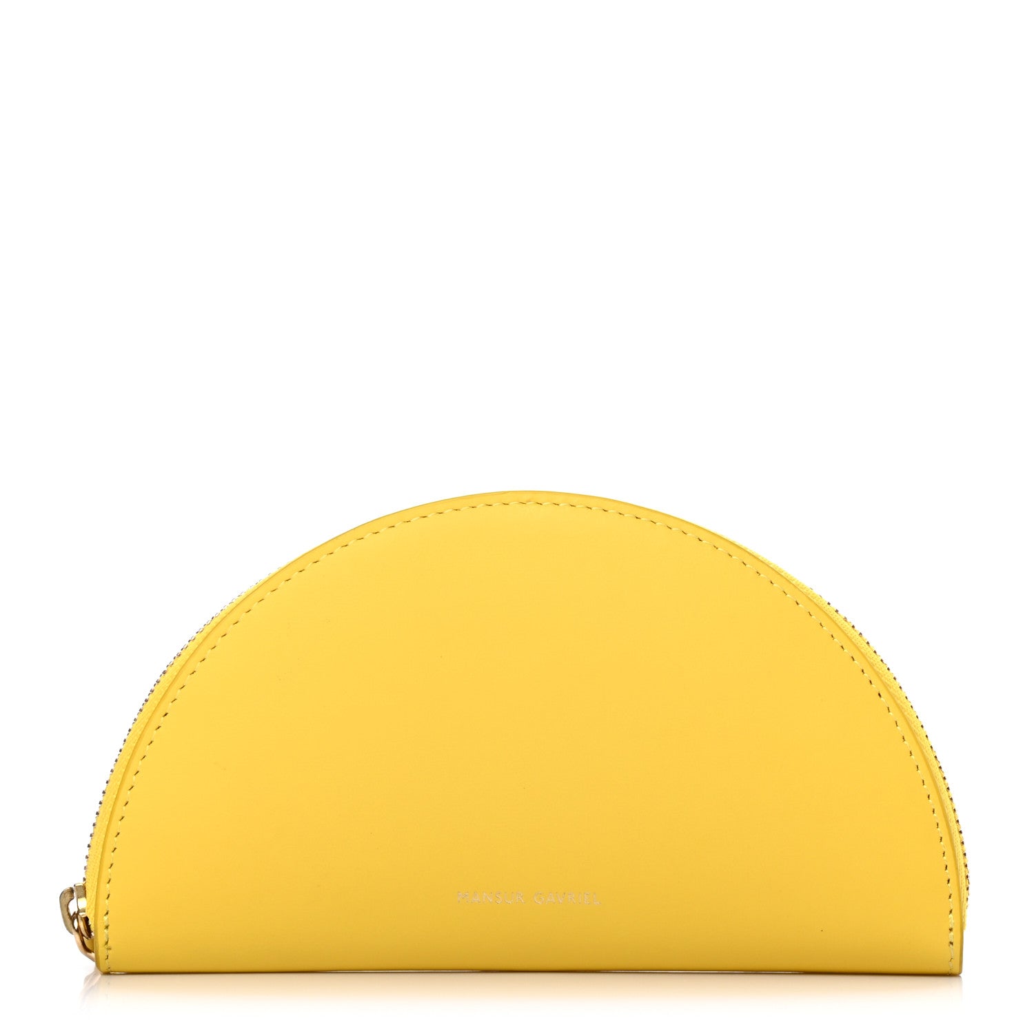 Mansur Gavriel Calfskin Half Moon Clutch Yellow 1 of 6