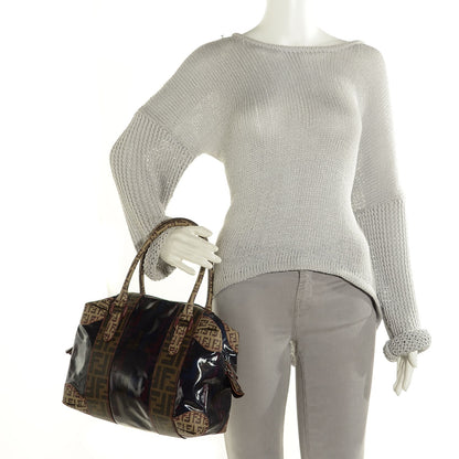 Fendi Patent Zucca Zucchino Spalmati Small B Mix Tote Multicolor 2 of 10