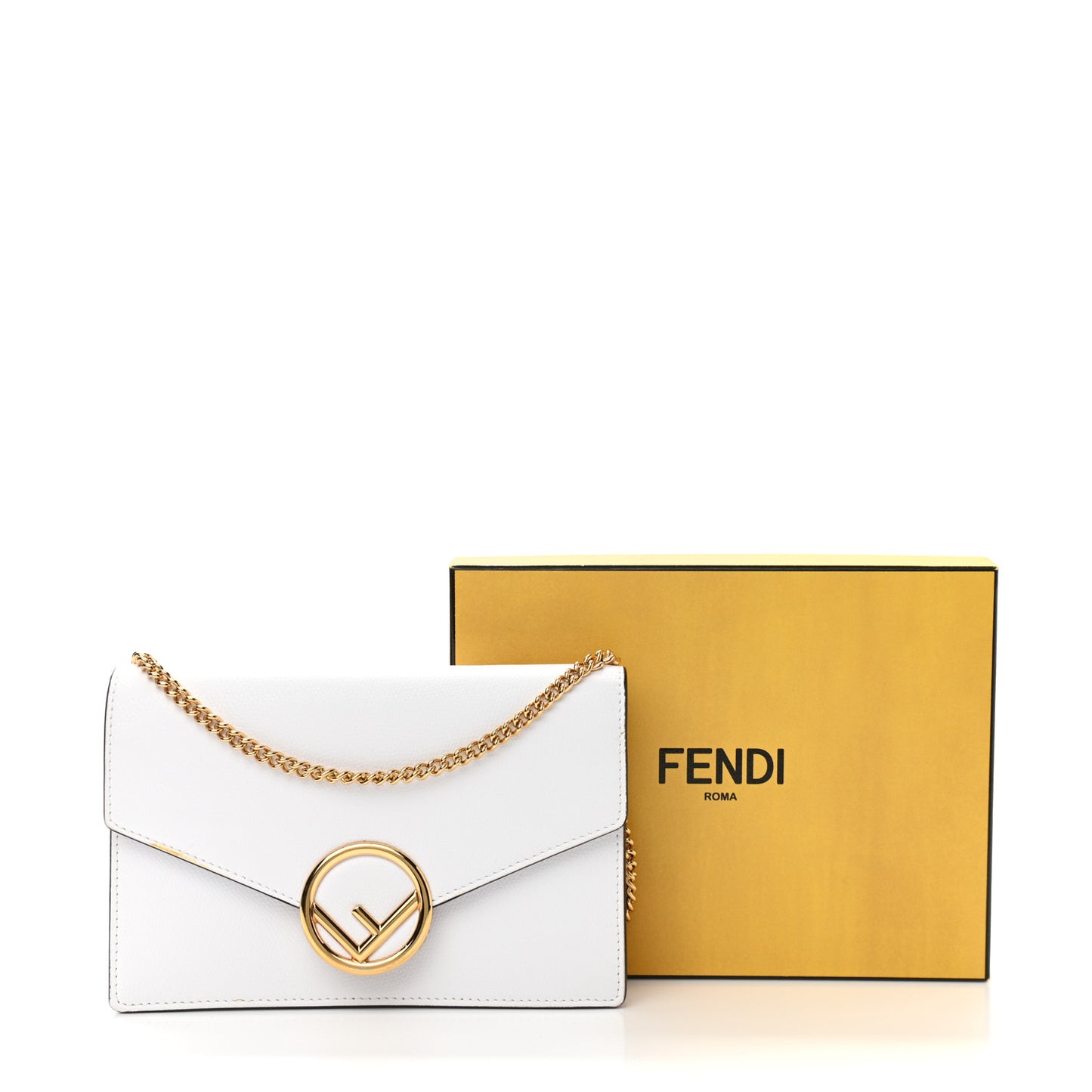 Vitello Cruise F is Fendi Medium Envelope Wallet on Chain Optical White