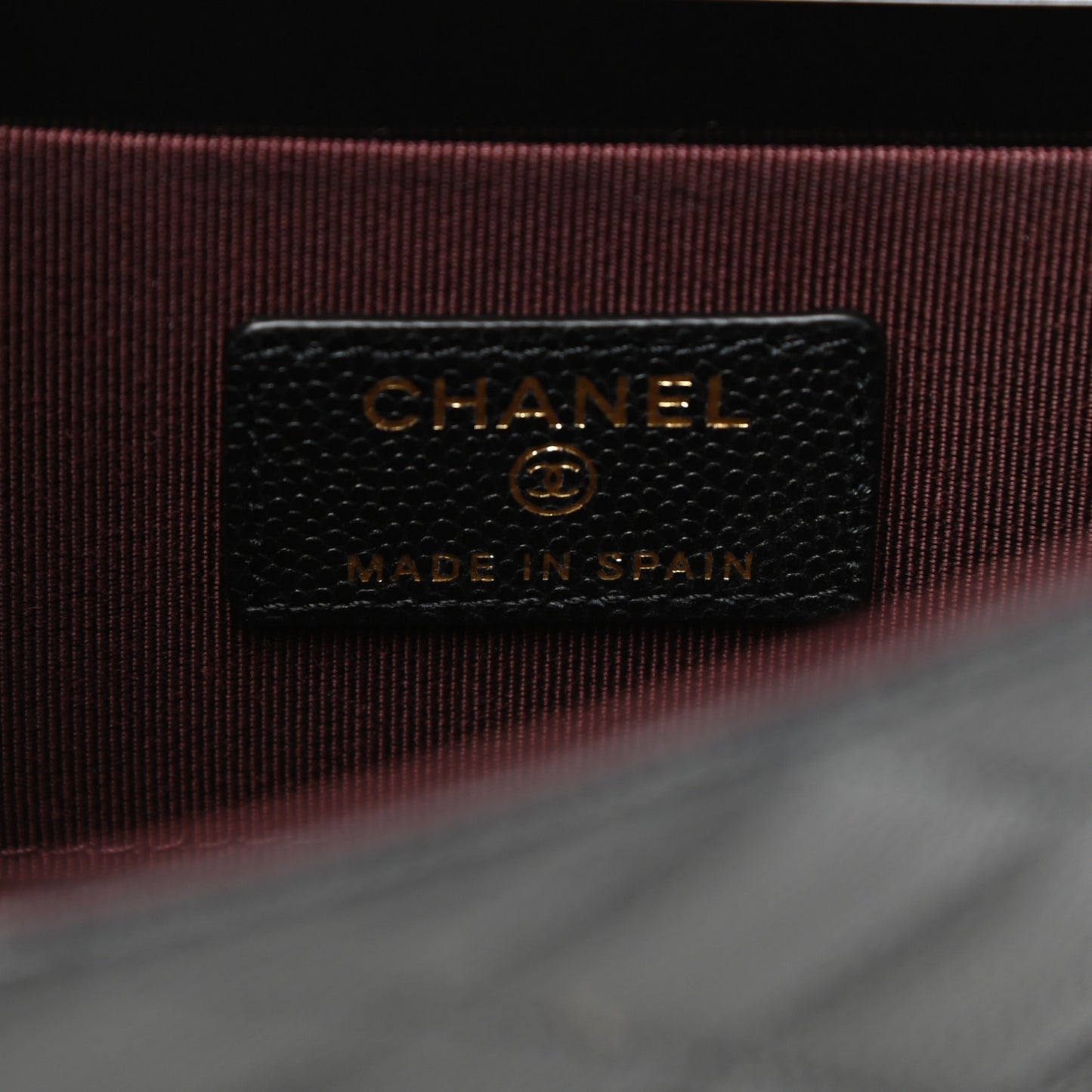 Caviar Quilted Square Flap Clutch Black
