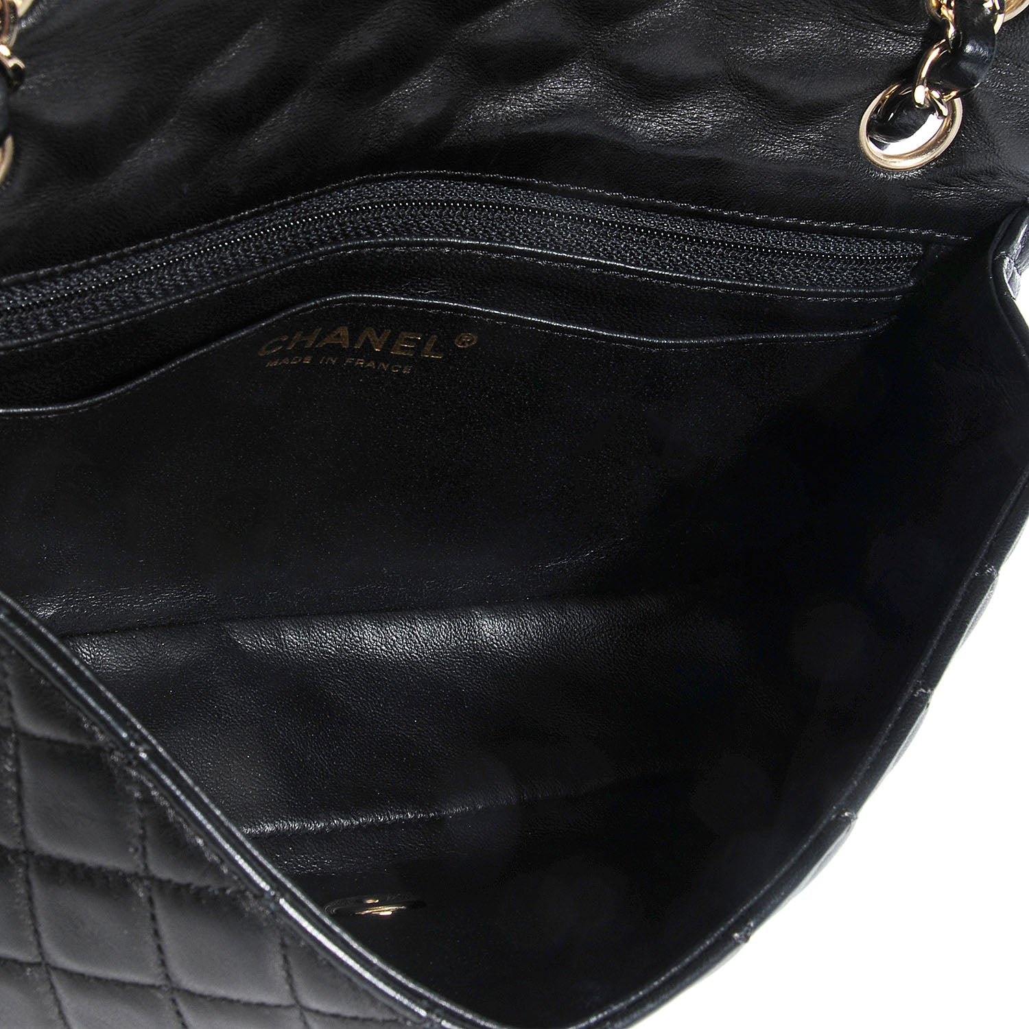 Chanel Lambskin Quilted Valentine Charms Medium Single Flap Black 6 of 8