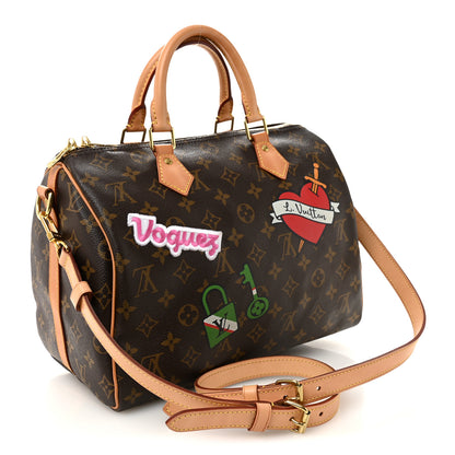 Louis Vuitton Monogram Patches Speedy Bandouliere 30 3 of 11