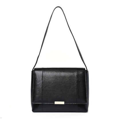 Saint Laurent Snakeskin Le 90 Shoulder Bag Black 1 of 9