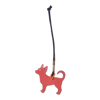 Hermes Togo Epsom Petit H Chihuahua Bag Charm Rouge De Coeur Black 1 of 4