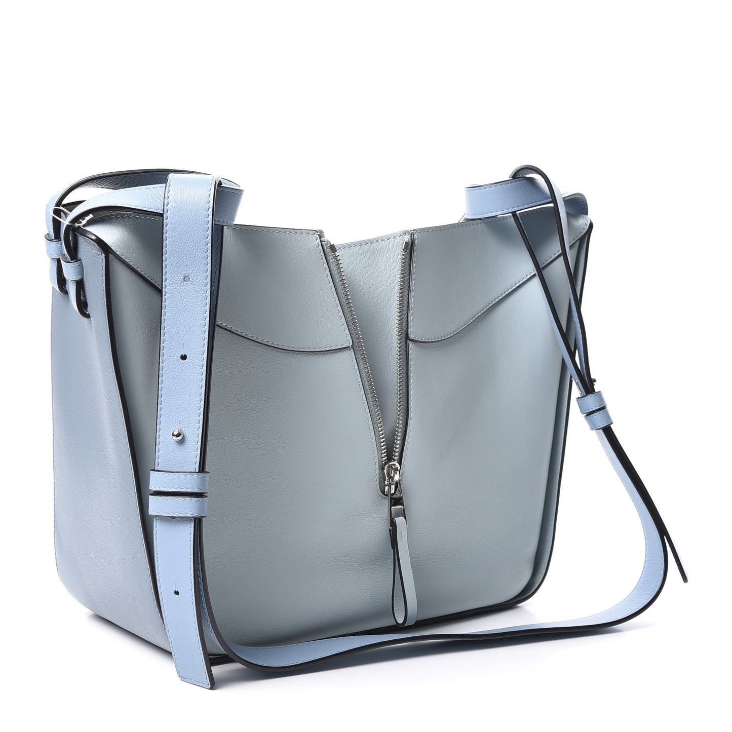 Calfskin Small Hammock Shoulder Bag Aqua Light Blue Stone