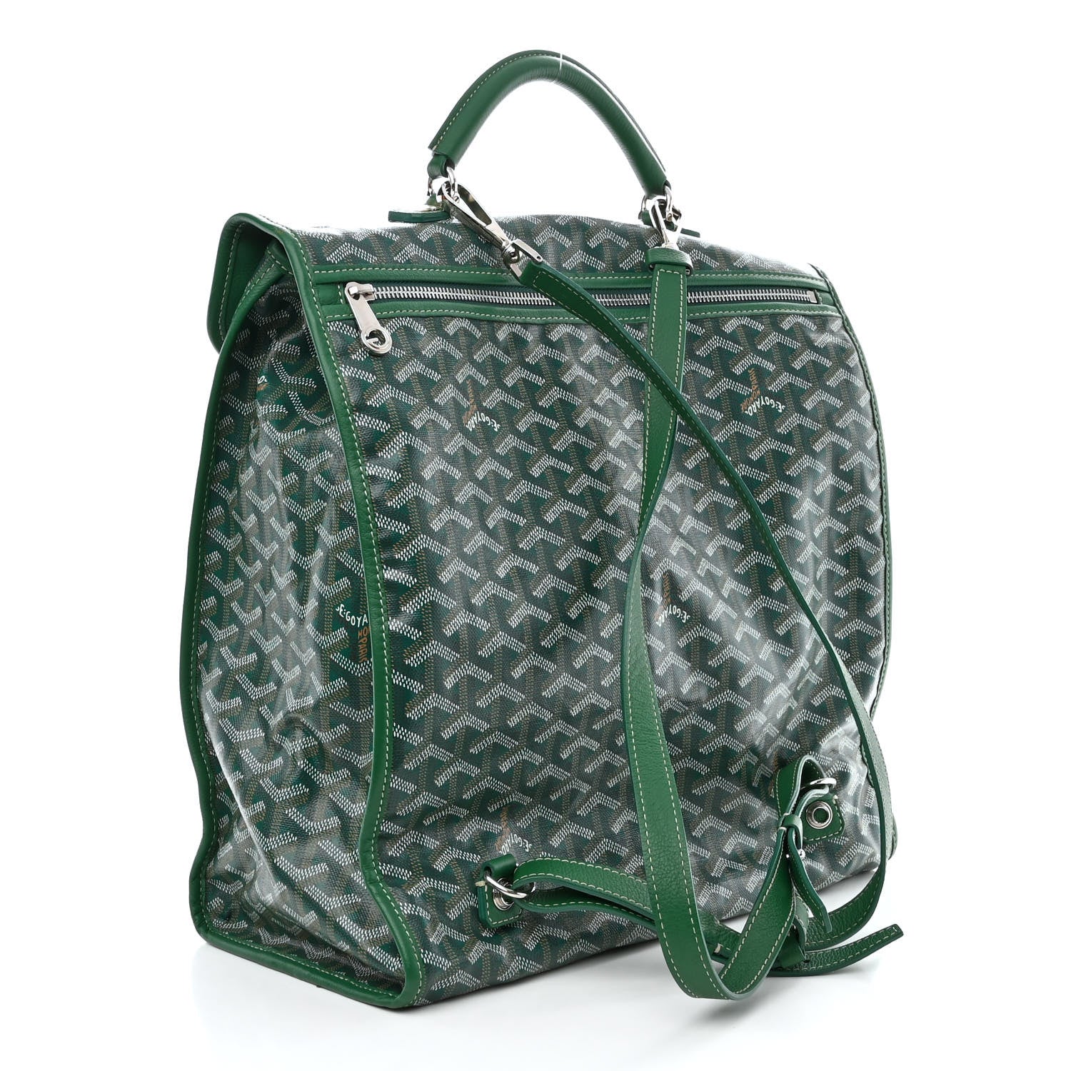 Goyard Goyardine Saint Leger Soft Briefcase Backpack Green 3 of 10