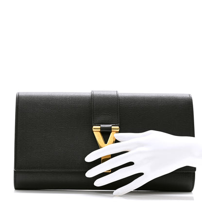 Saint Laurent Textured Calfskin Classic Y Ligne Clutch Black 2 of 7