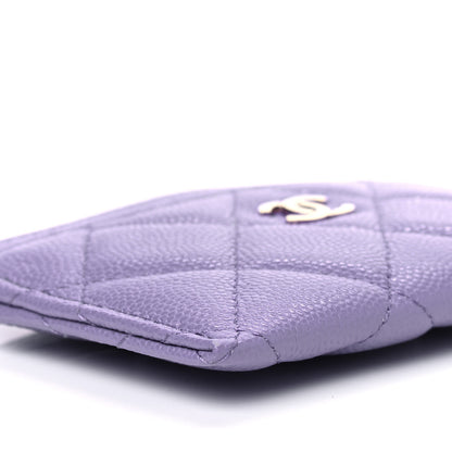 Chanel Caviar Quilted Card Holder Purple 5 of 9