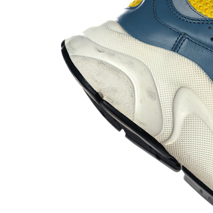 Christian Dior Technical Mesh Calfskin Mens B22 Sneakers 43 Blue Yellow 12 of 13