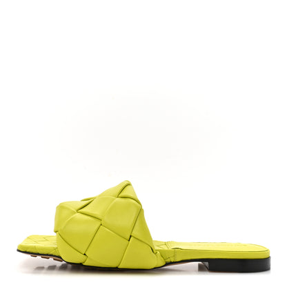 Bottega Veneta Nappa Maxi Intrecciato Lido Flat Sandals 36 Kiwi 1 of 9