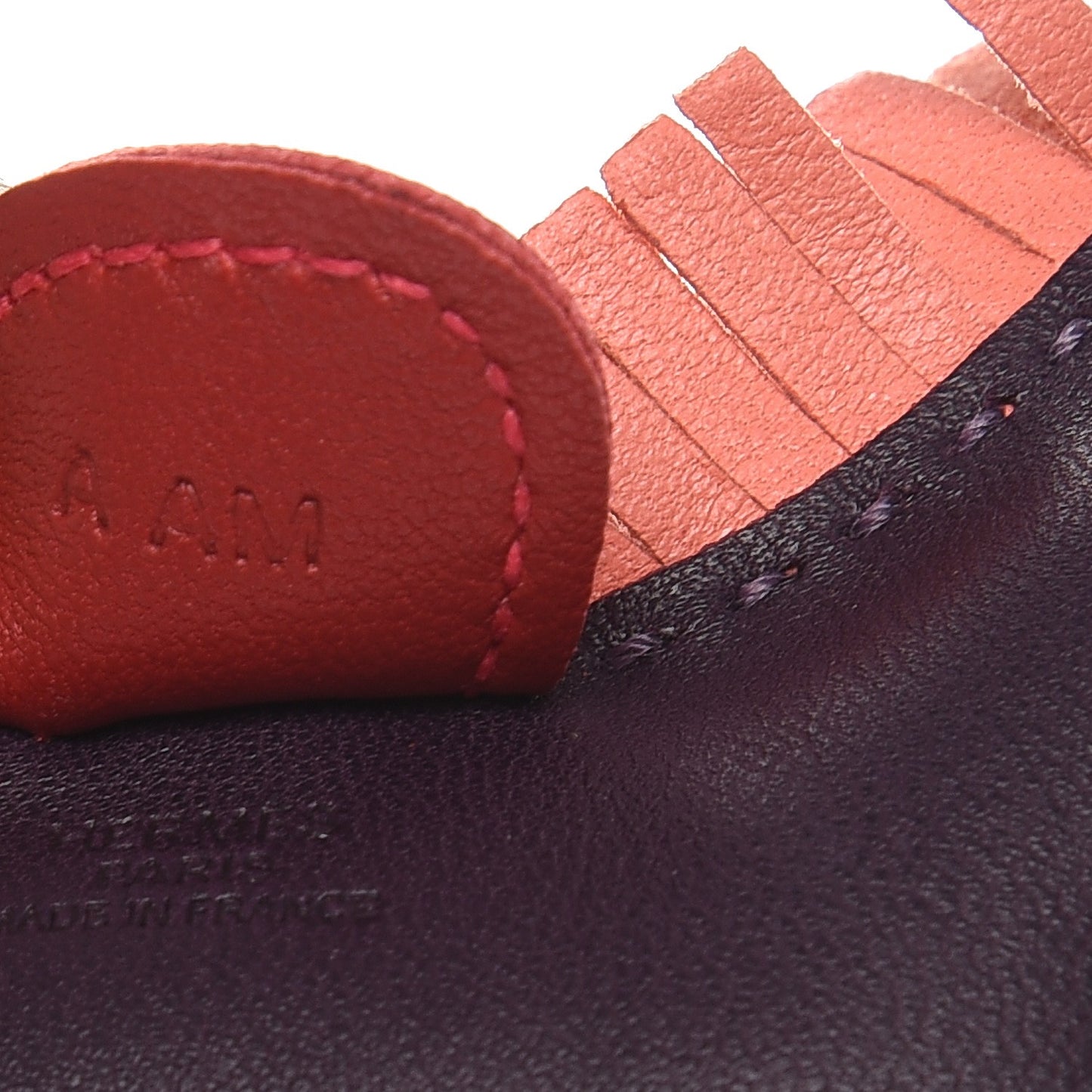 Milo Lambskin Grigri Rodeo Horse Bag Charm PM Raisin Flamingo Rouge Vif Argile