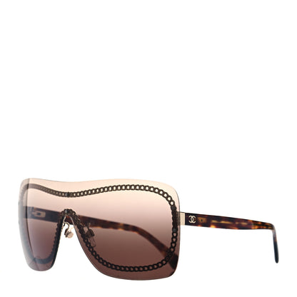 Chanel Rimless Shield Sunglasses 4243 Gradient Tortoise 1 of 7