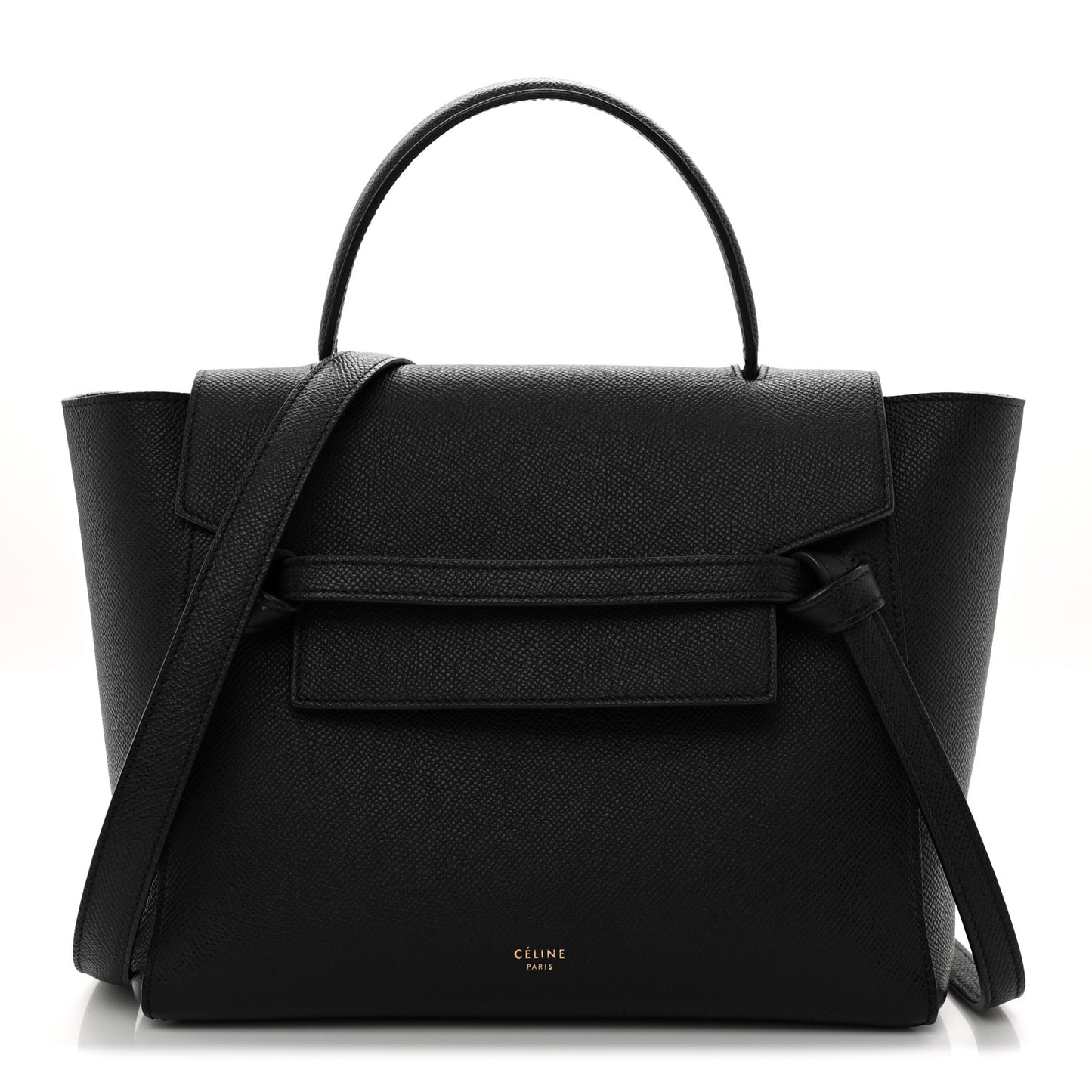 Grained Calfskin Micro Belt Bag Black