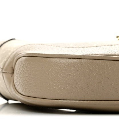 Gucci GG Supreme Monogram Textured Dollar Calfskin Web Small Jackie 1961 Hobo Beige Mystic White Oatmeal 8 of 11