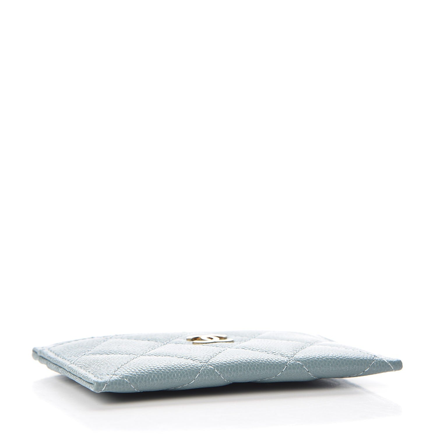 Chanel Iridescent Caviar Quilted Card Holder Light Blue 4 of 9