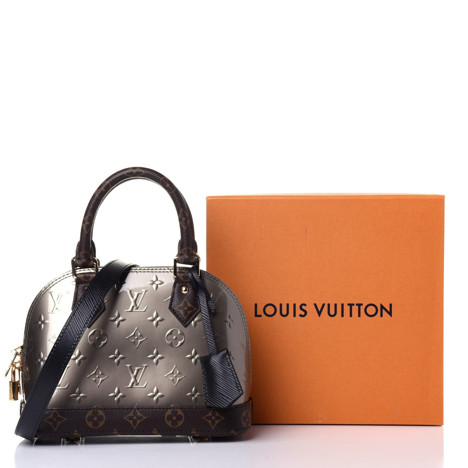 Louis Vuitton Vernis Epi Monogram Alma BB Champagne Metallise 13 of 13