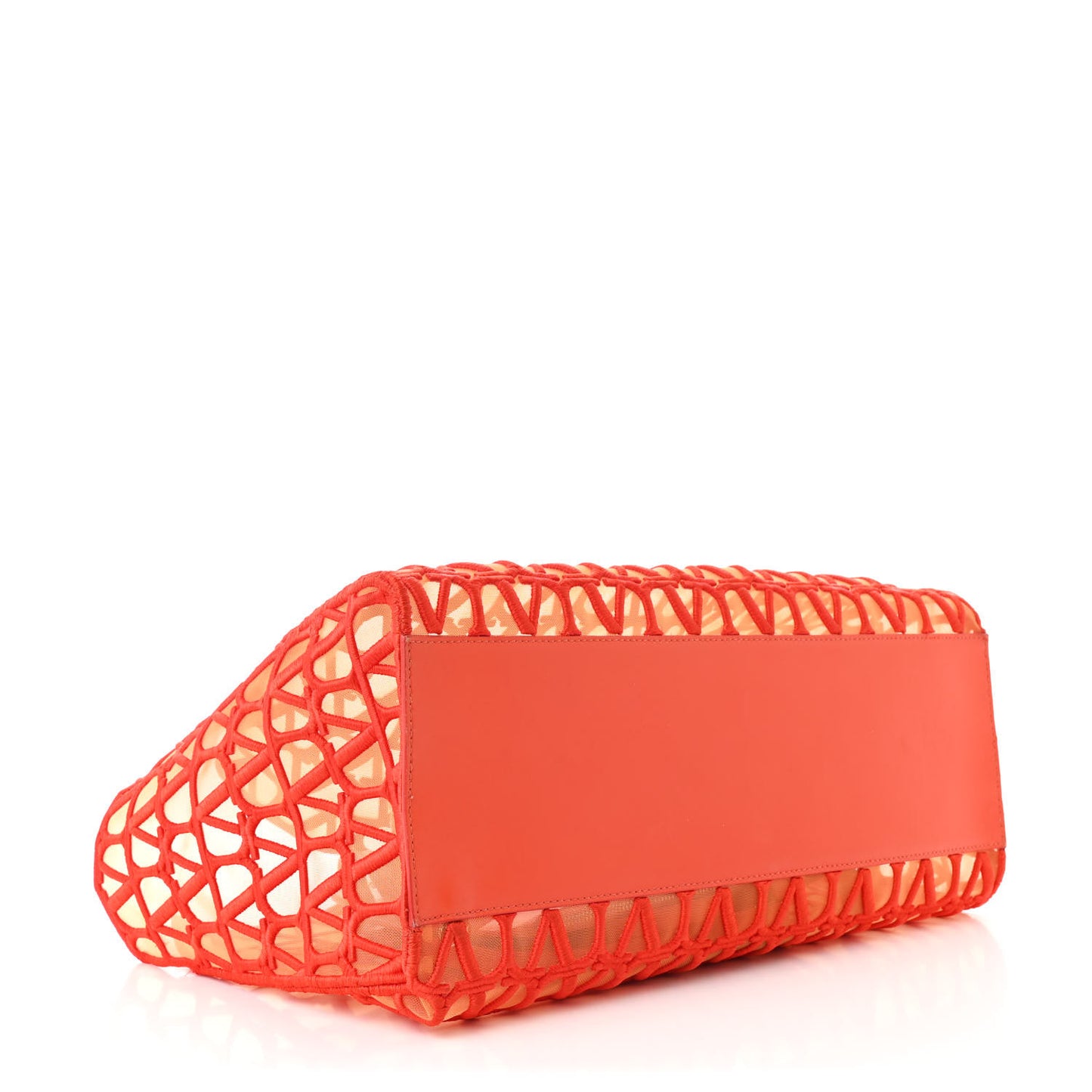 Toile Mesh Iconographe Goatskin Le Troisieme Shopping Bag Orange