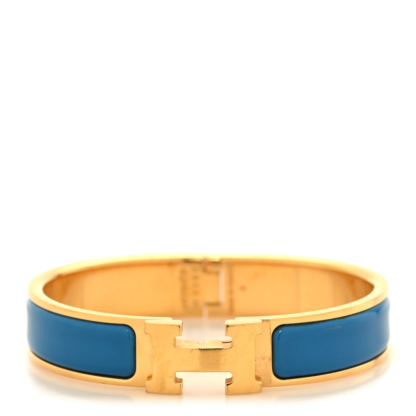 Enamel Narrow Clic Clac H Bracelet PM Bleu Jodhpur
