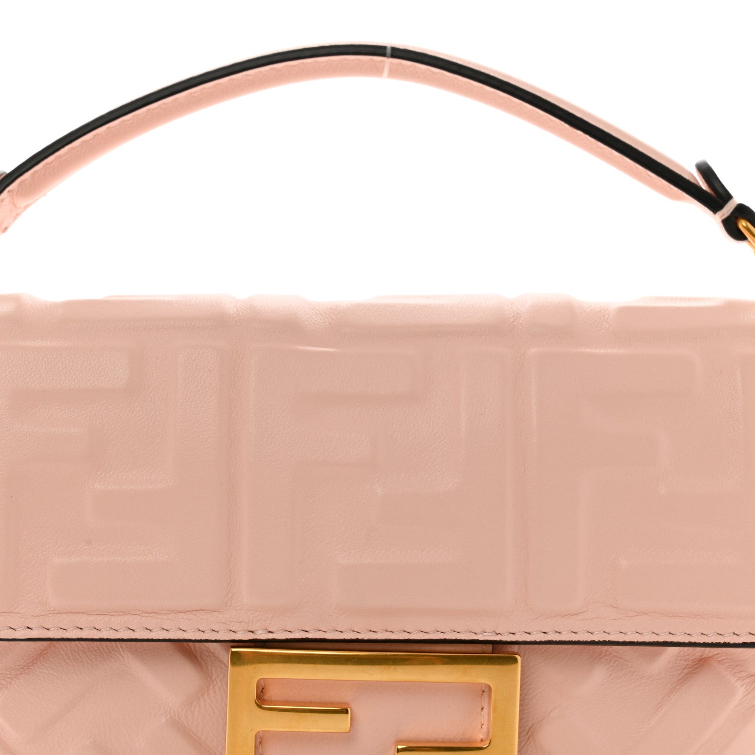 Fendi Nappa FF 1974 Embossed Mini Baguette Rosa Quarzo 8 of 12