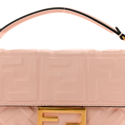 Fendi Nappa FF 1974 Embossed Mini Baguette Rosa Quarzo 8 of 12