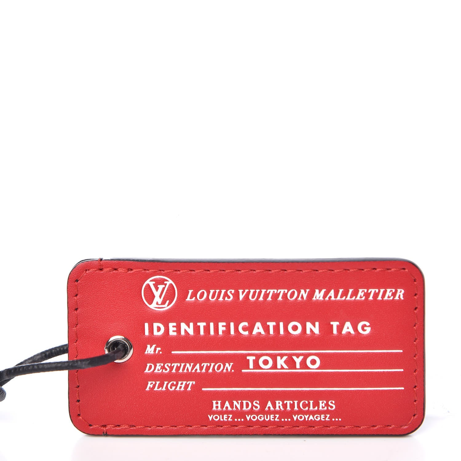 Louis Vuitton Calfskin Monogram Eclipse Tokyo Name Tag 3 of 4