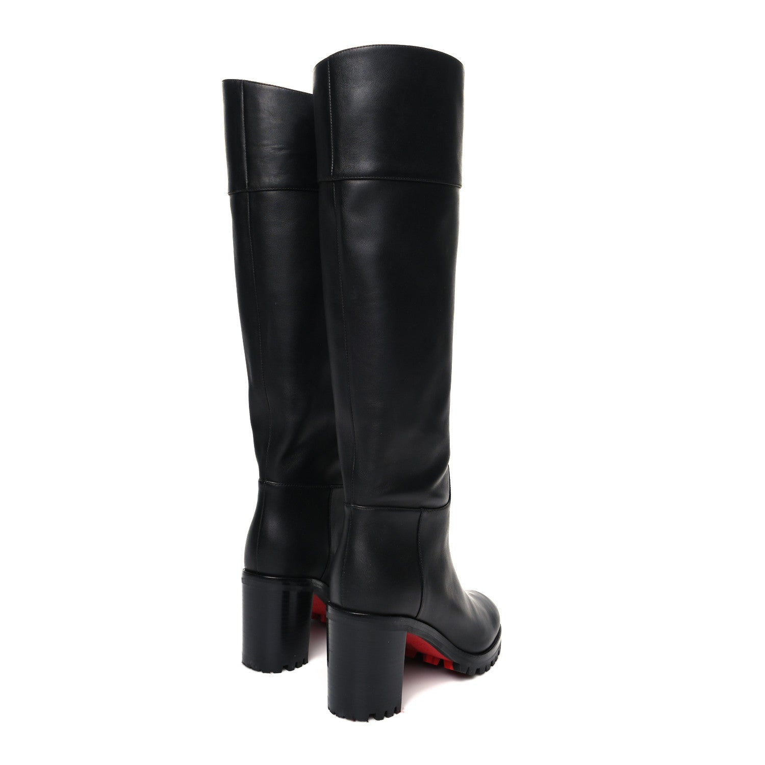 Christian Louboutin Calfskin Kari Lug 70 Boots 36 Black 4 of 7
