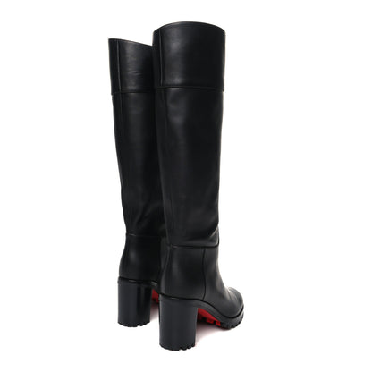 Christian Louboutin Calfskin Kari Lug 70 Boots 36 Black 4 of 7