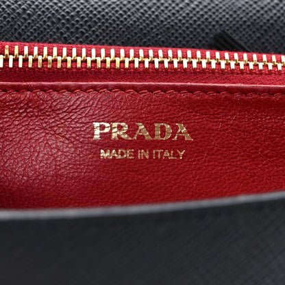 Prada Saffiano Lux Chain Wallet Black 5 of 7