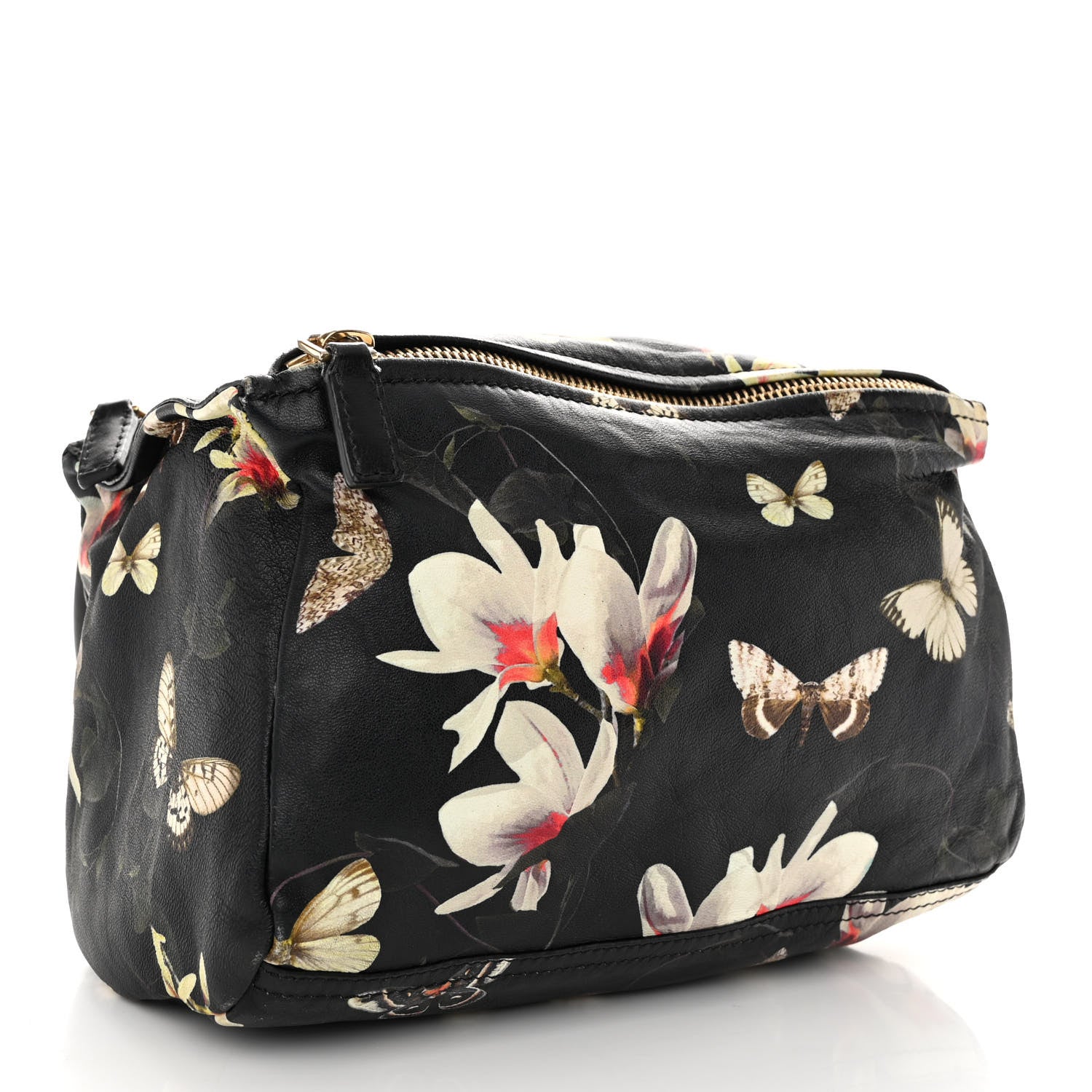 Givenchy Lambskin Magnolia and Moth Print Mini Pandora Black 4 of 11