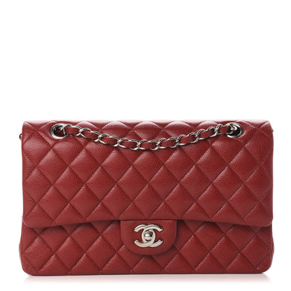 Chanel Caviar Quilted Medium Double Flap Dark Red 1 of 12