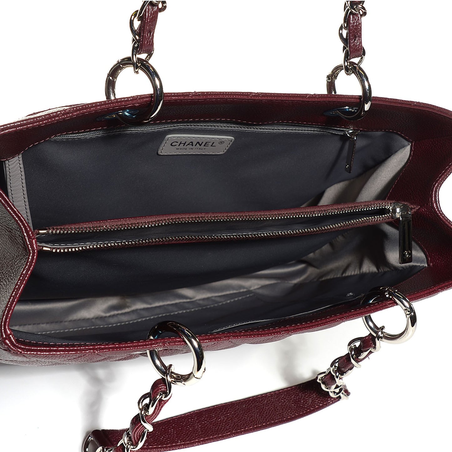 Caviar Quilted Grand Shopping Tote GST Bordeaux