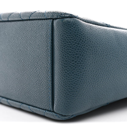 Chanel Caviar Quilted Petit Shopping Tote PST Blue 10 of 12