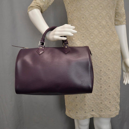 Louis Vuitton Epi Speedy 30 Cassis Purple 2 of 11