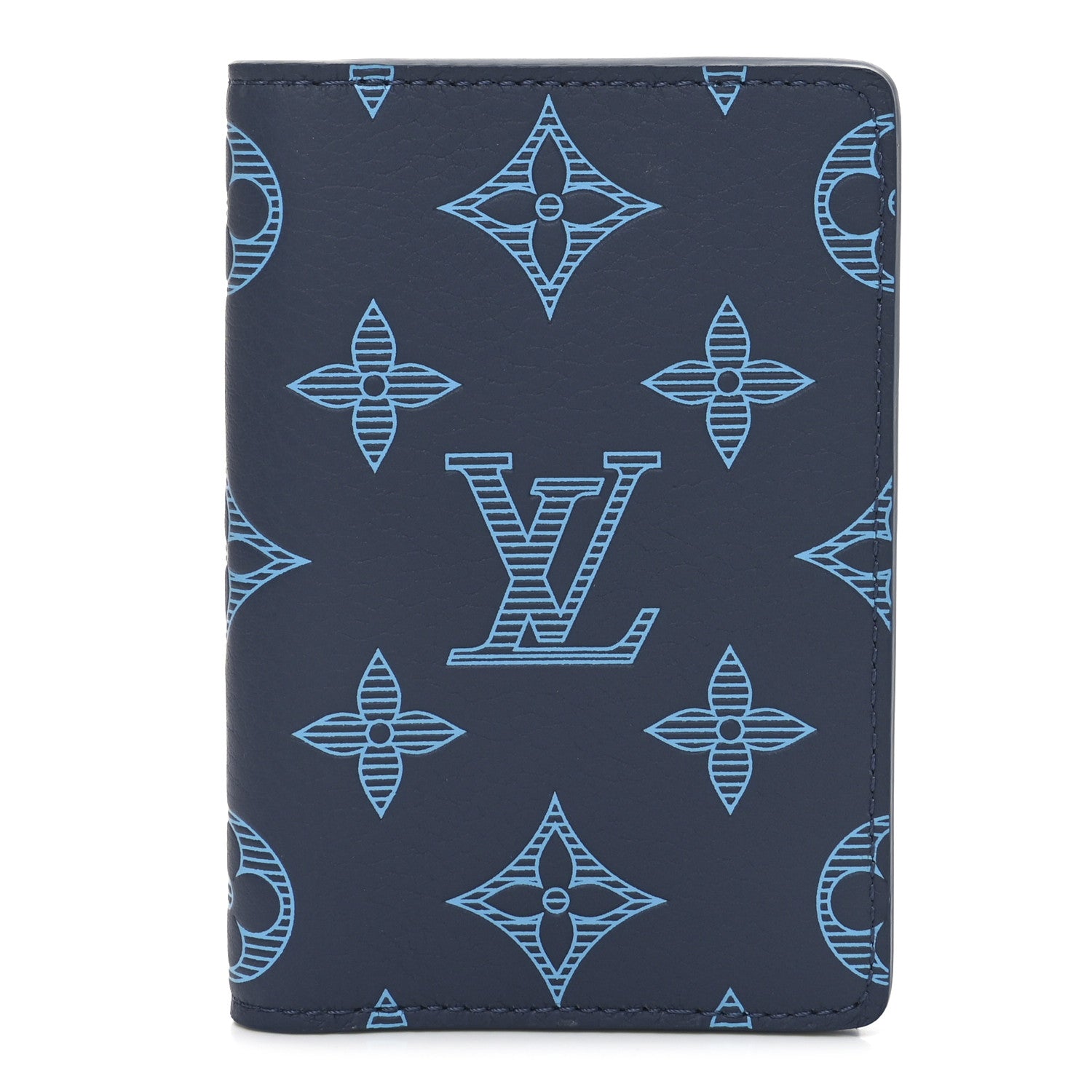 Louis Vuitton Calfskin Monogram Shadow Pocket Organizer Blue 1 of 6