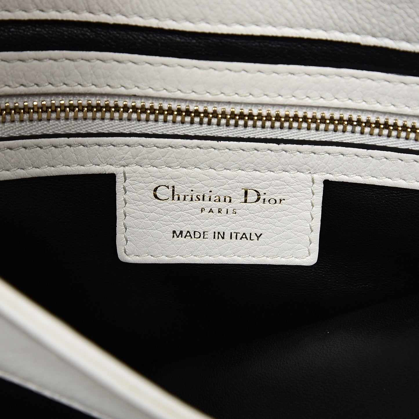 Calfskin Large Diorling Black Latte