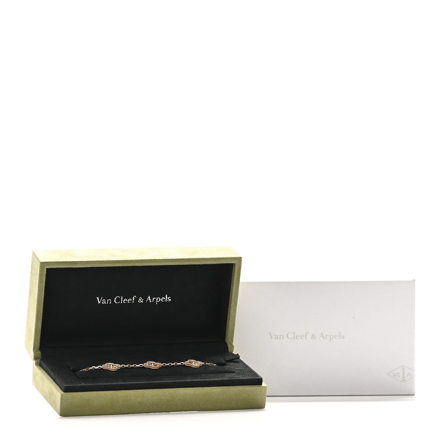 Van Cleef & Arpels 18K Yellow Gold 5 Motifs Vintage Alhambra Bracelet 4 of 4