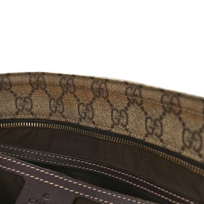 Gucci GG Supreme Monogram Medium Flat Messenger Bag Dark Brown 12 of 12