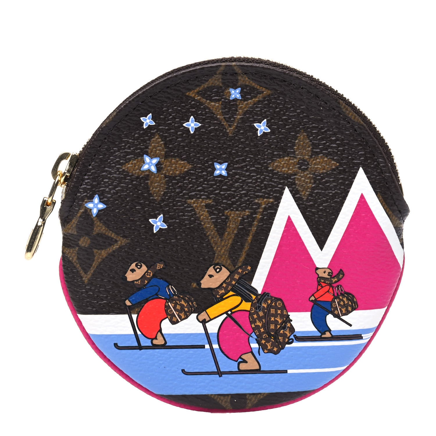 Louis Vuitton Monogram 2018 Christmas Animation Round Coin Purse 1 of 5