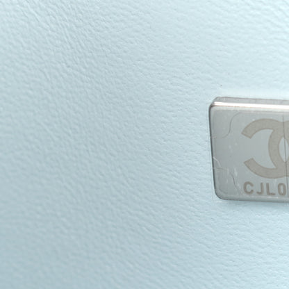 Chanel Caviar Quilted Small Double Flap Light Blue 6 of 10